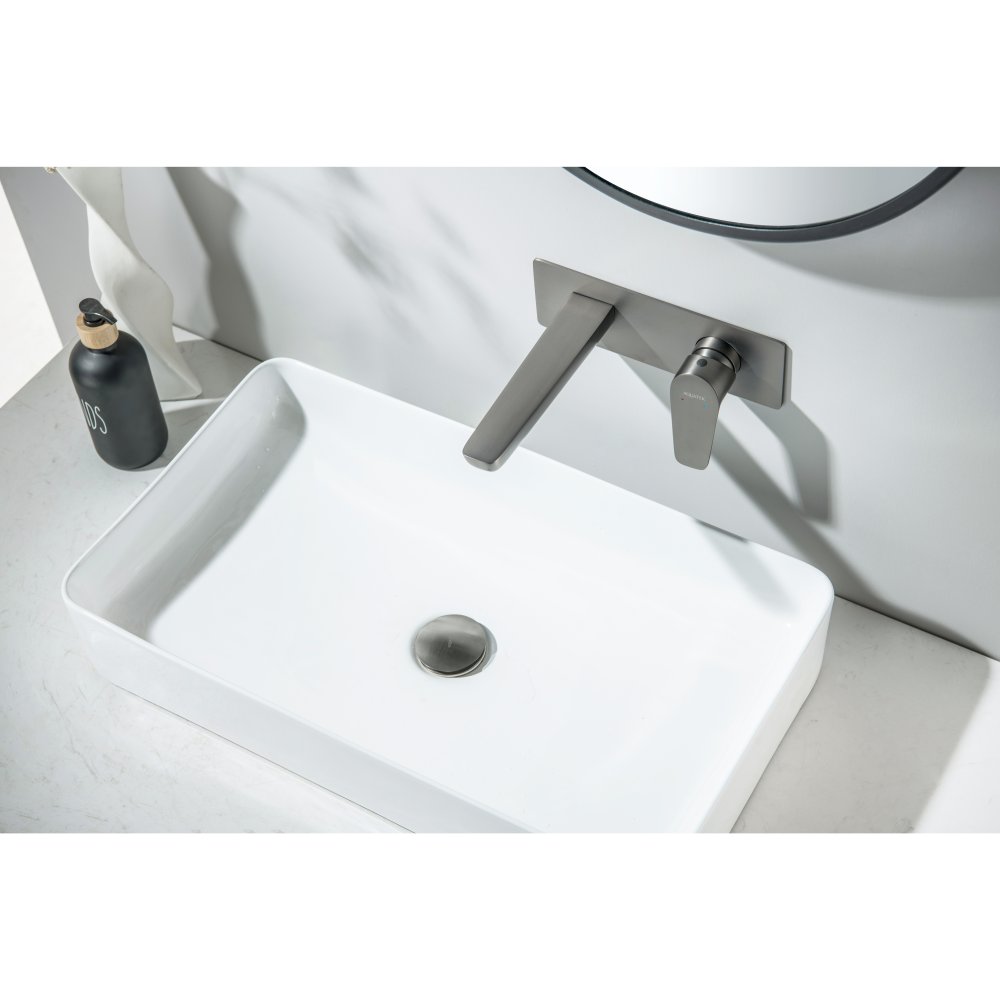 Донный клапан Aquatek Push-open без перелива оружейная сталь AQ6003BGM