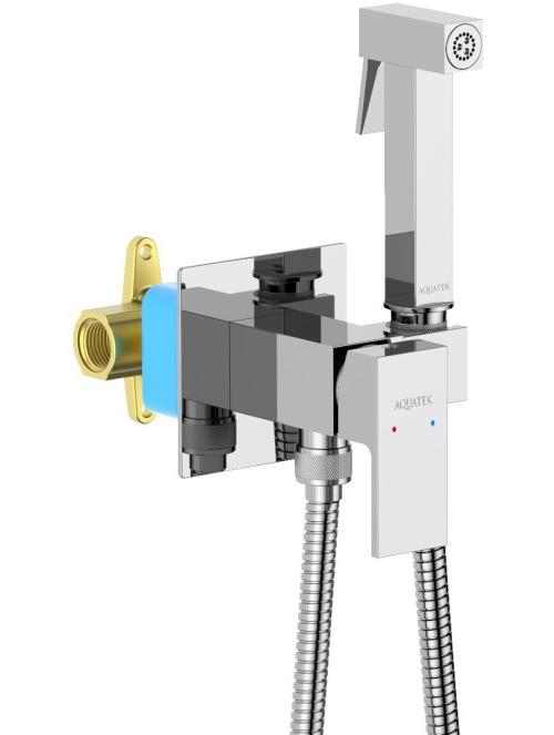 Комплект для гигиенического душа встроенный Aquatek Либра AQ1022CR