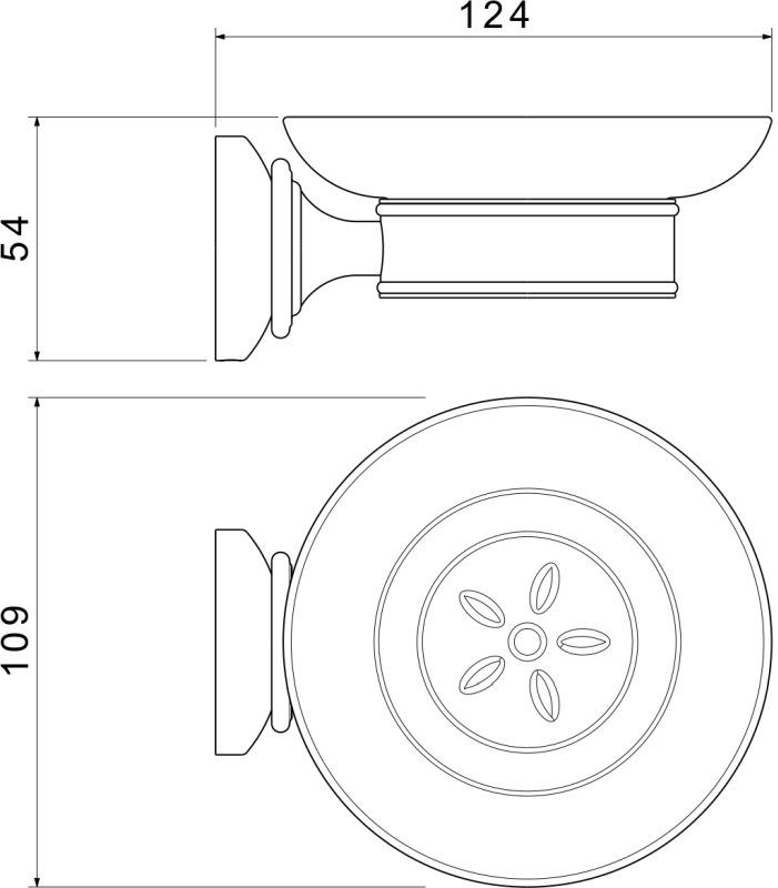 Мыльница для ванной Aquatek Классик полированное золото AQ4503PG