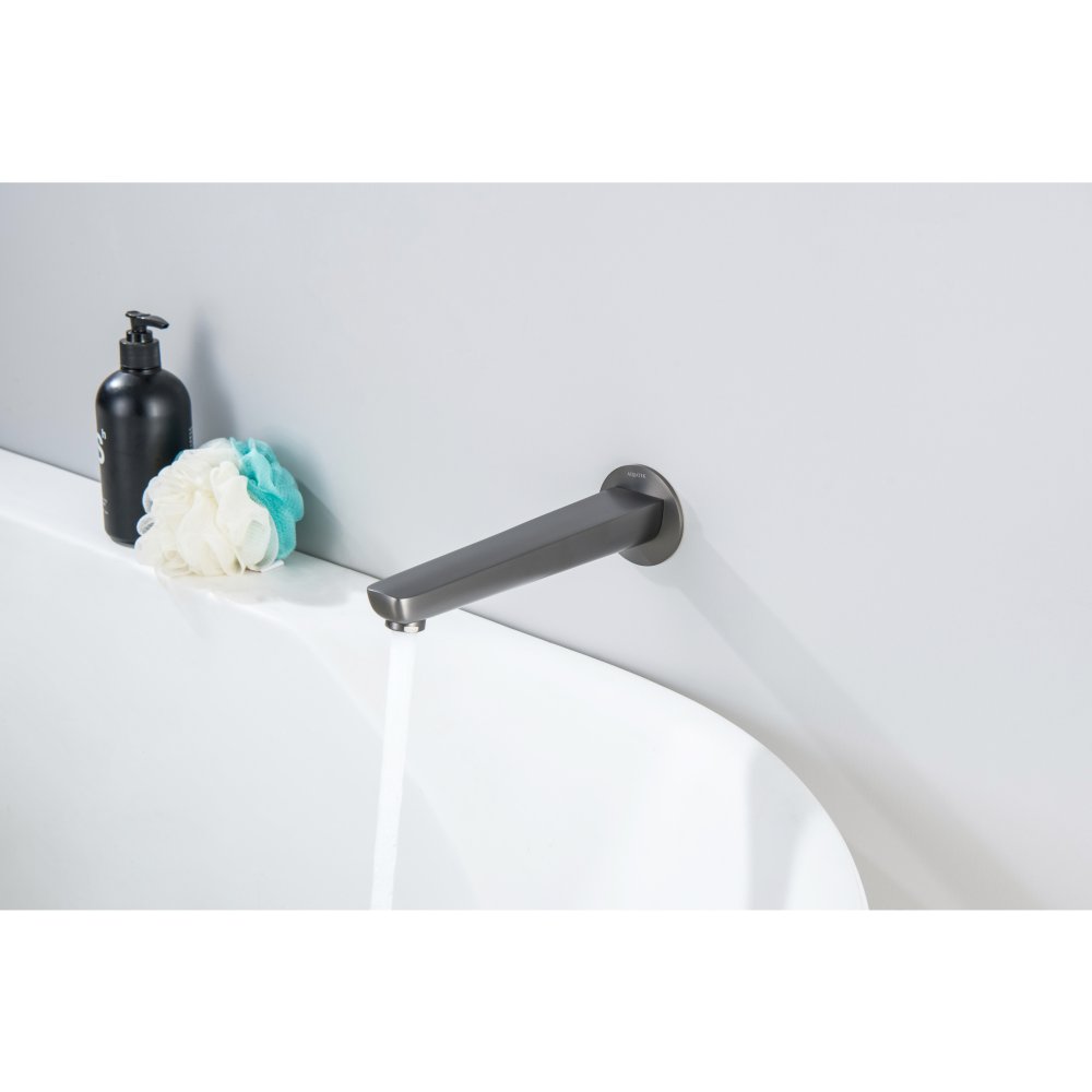 Излив для ванны AQUATEK БЕТТА 224 мм оружейная сталь AQ1141BGM