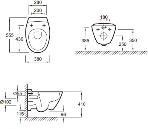 Унитаз подвесной Jacob Delafon Presquile с сиденьем Soft Close E4440-00