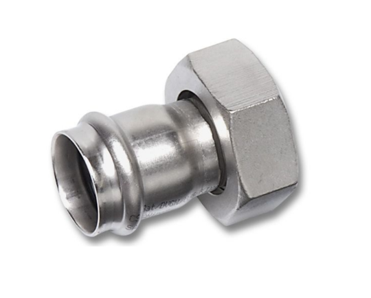 Муфта с накидной гайкой Sanha NiroPress 316L 22x1 ВР пресс-ВР 69359M2213