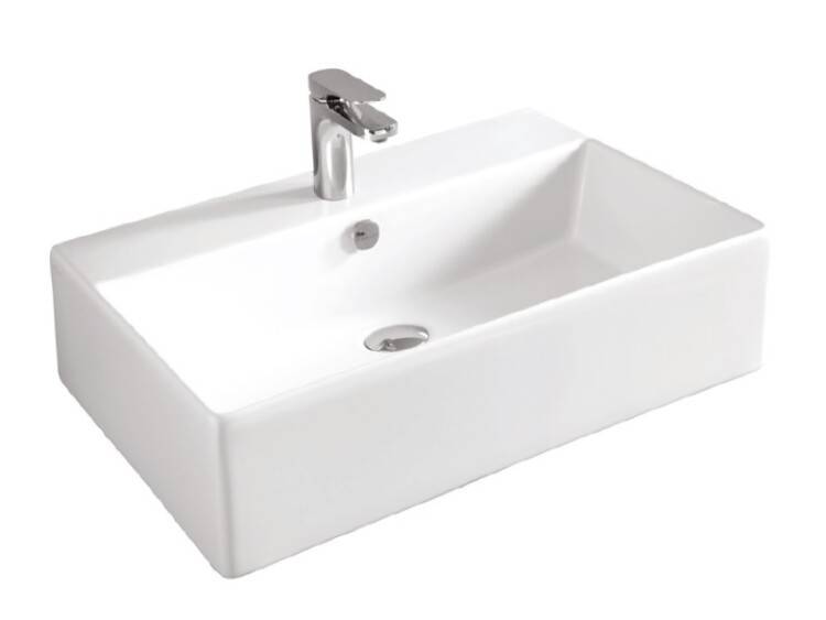 Раковина Artceram Quadro 650х480х160 мм 1 отверстие белый глянцевый QUL003 01 00