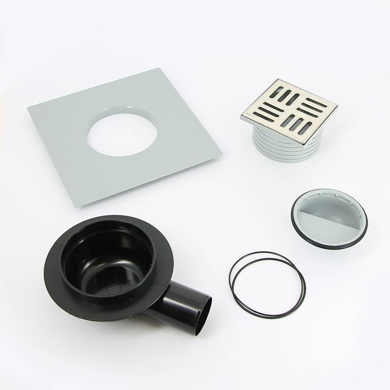 Трап для душа Alca 105х105 мм боковой выпуск 50 мм сухой затвор APV26C