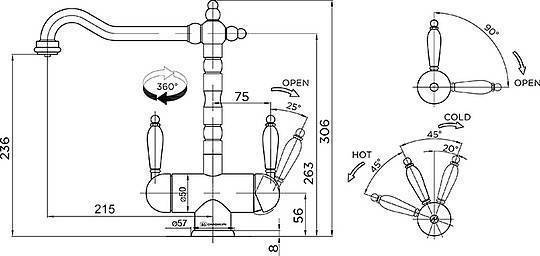 Смеситель для кухни Omoikiri Amagasaki хром 4994293