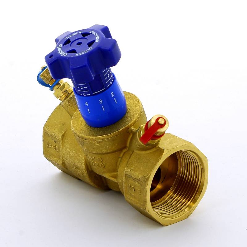 Клапан балансировочный ручной Cimberio CIM 787OT 1 1/2 ВВ с 2 ниппелями CIM 787OT 1 1/2