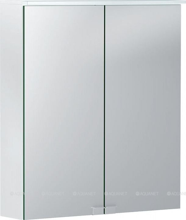 Зеркальный шкаф Geberit Option Basic 60х67.5х14 см с подсветкой 2 двери белый матовый 500.273.00.1