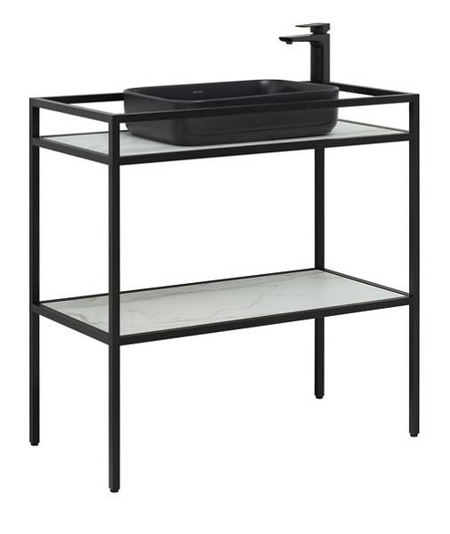 Консоль под раковину Allen Brau Liberty 90 см напольная черный 1.33004.BB