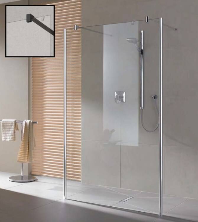 Стенка для душа Kermi Diga 1200-2020 мм черная DIFW112002020SchwarzLK