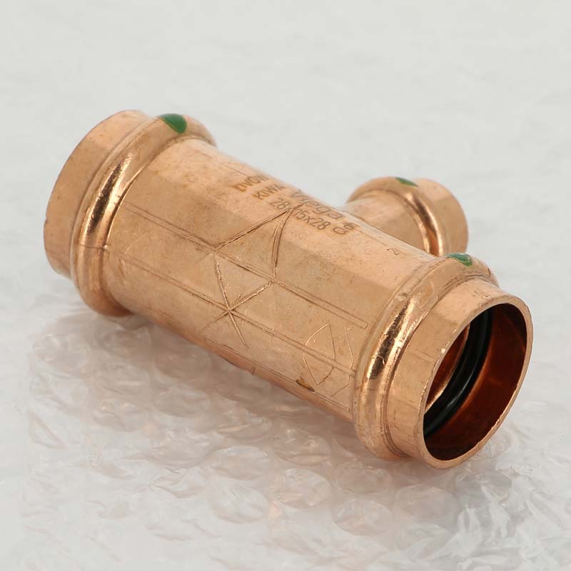 Тройник пресс медный Viega Profipress 28x15x28 мм 295189