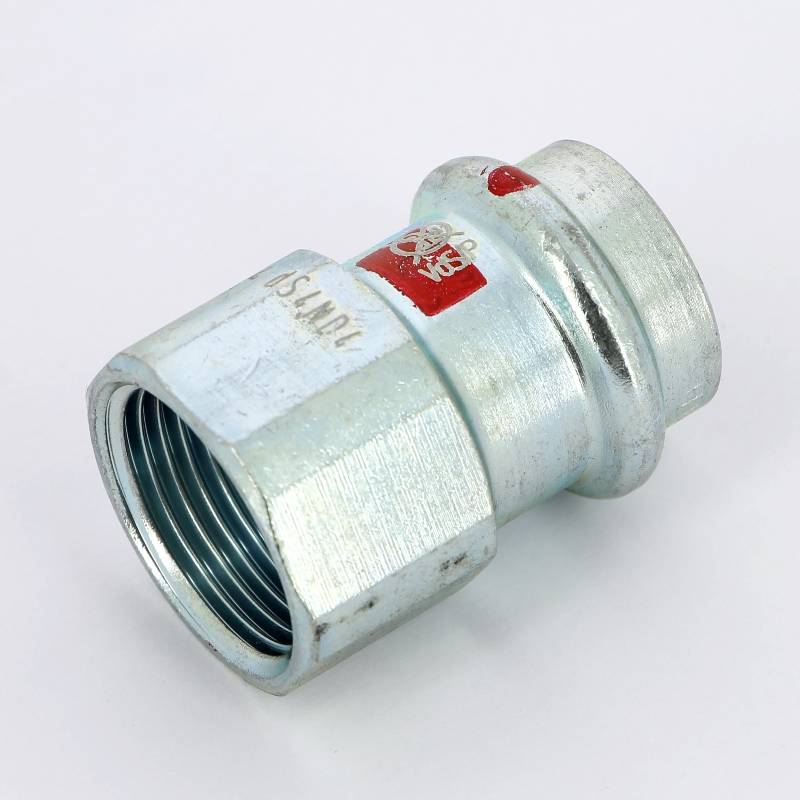 Муфта переходная пресс-В Viega Prestabo 22х3/4 оцинкованная сталь 559113