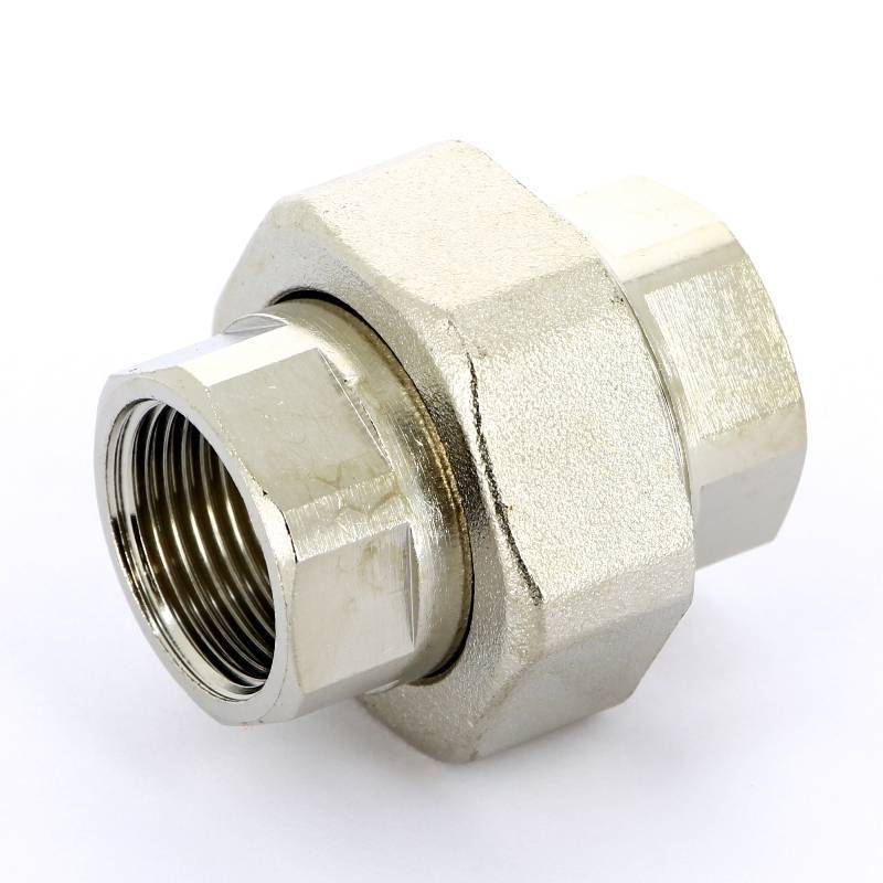 Разъемное соединение Uni-Fitt 3/4 ВР-ВР с прокладкой O-ring никелированное 655N3000