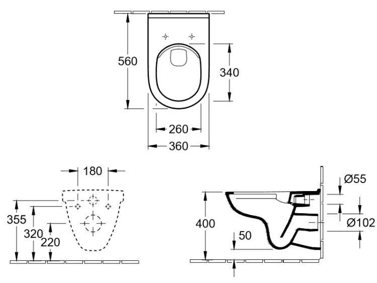 Унитаз подвесной Villeroy & Boch O.novo DirectFlush с сиденьем Soft Closing 5660HRR1
