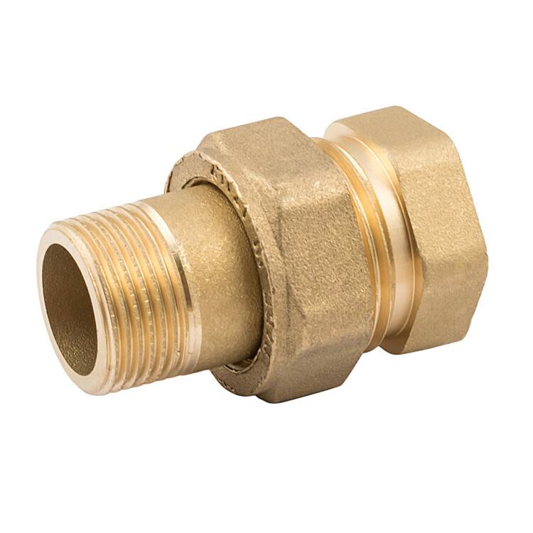 Сгон-американка прямой Metalit 1 НВ латунь с плоским уплотнением EBF2610