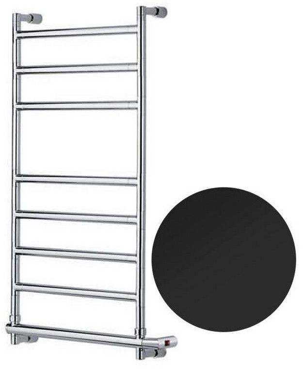 Полотенцесушитель электрический Margaroli Sereno 570x926 мм скрытое подключение Matt Black 5844708MBL