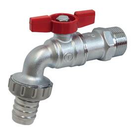 Кран шаровой садовый Giacomini R620 1 Н со штуцером ручка-бабочка R620X015