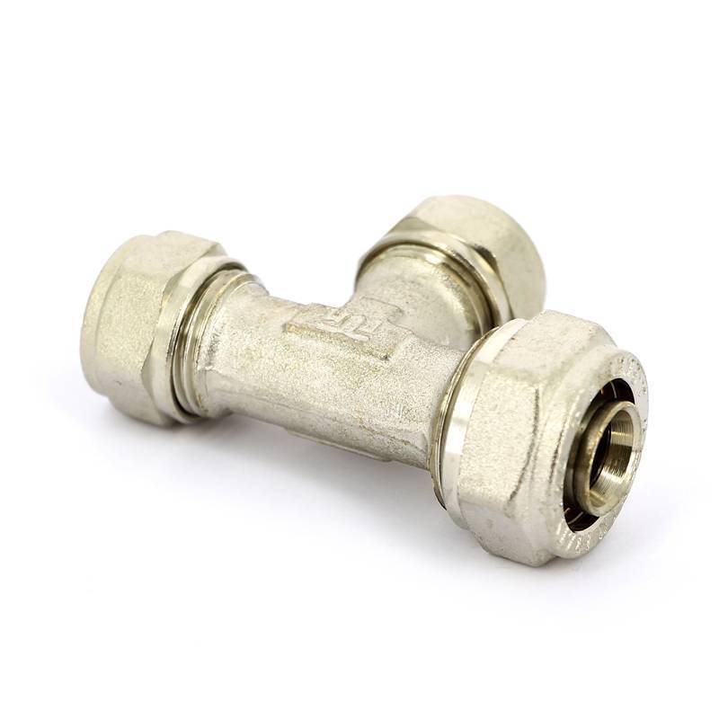 Тройник обжимной никелированный Tiemme 20х16х16 1600044