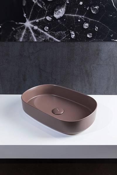 Раковина накладная Allen Brau Fantasy 55 см коричневый 4.11022.TP