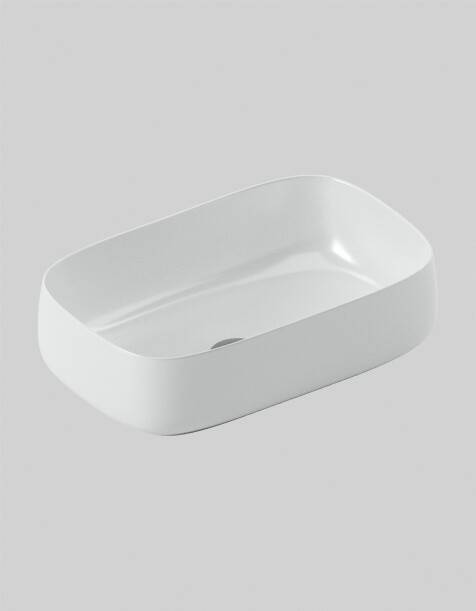 Раковина накладная Artceram Cognac Quadro 550x350x155 мм белый глянцевый COL0080100