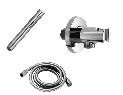 Душевой набор Almar лейка со шлангом и держателем хром E166030CR