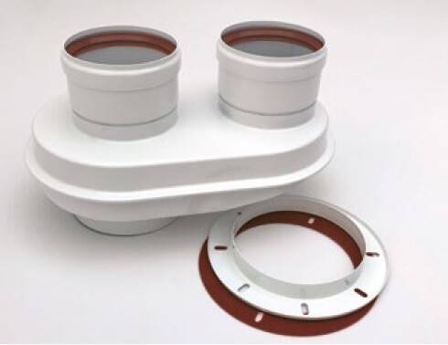 Адаптер моноблочный Camino 60/100-80/80 мм для котлов Fondital/Bosch/Buderus TR8028