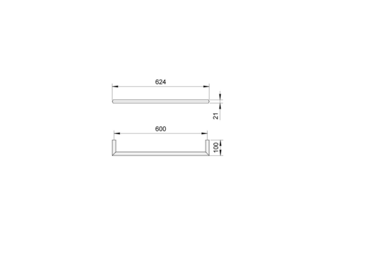 Полотенцедержатель Fantini Venezia 600х100х21 мм Matt British Gold PVD 94P67807