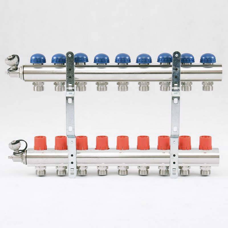 Коллекторная группа с балансировочными и термостатическими вентилями UNI-FITT 1x3/4 EK 9 выходов 441E4309