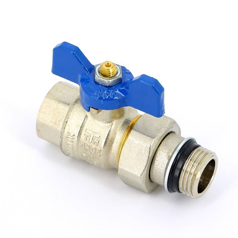 Кран шаровой для коллектора Tiemme 1/2 НВ прямой полнопроходной 2120156