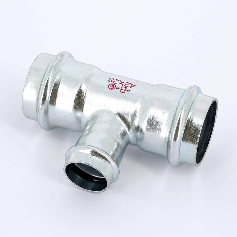 Тройник пресс IBP B Press Carbon 42х28х42 мм оцинкованная сталь PC5130 0422842