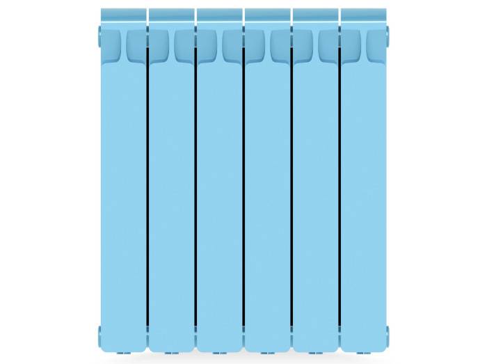 Радиатор биметаллический RIFAR Monolit 500 6 секций боковое подключение сапфир R-MN-500-06 RAL 5024