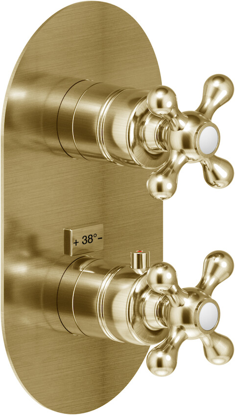 Смеситель термостатический Boheme Grazia на 2 потребителя внешняя часть бронза GRC5102BR