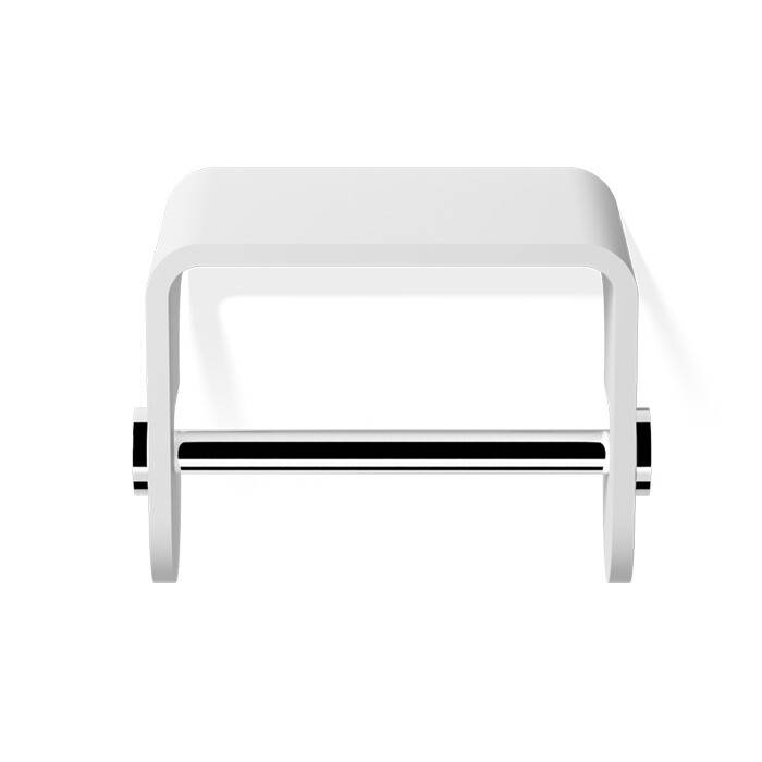 Бумагодержатель Decor Walther Stone TPH4 130x100x100 мм хром/белый матовый 0974554