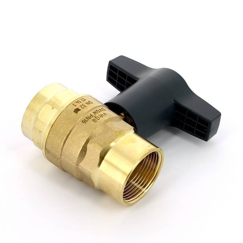 Кран шаровой Viega Easytop ВВ 1 1/4 бронза SC-Contur Т-ручка 746858