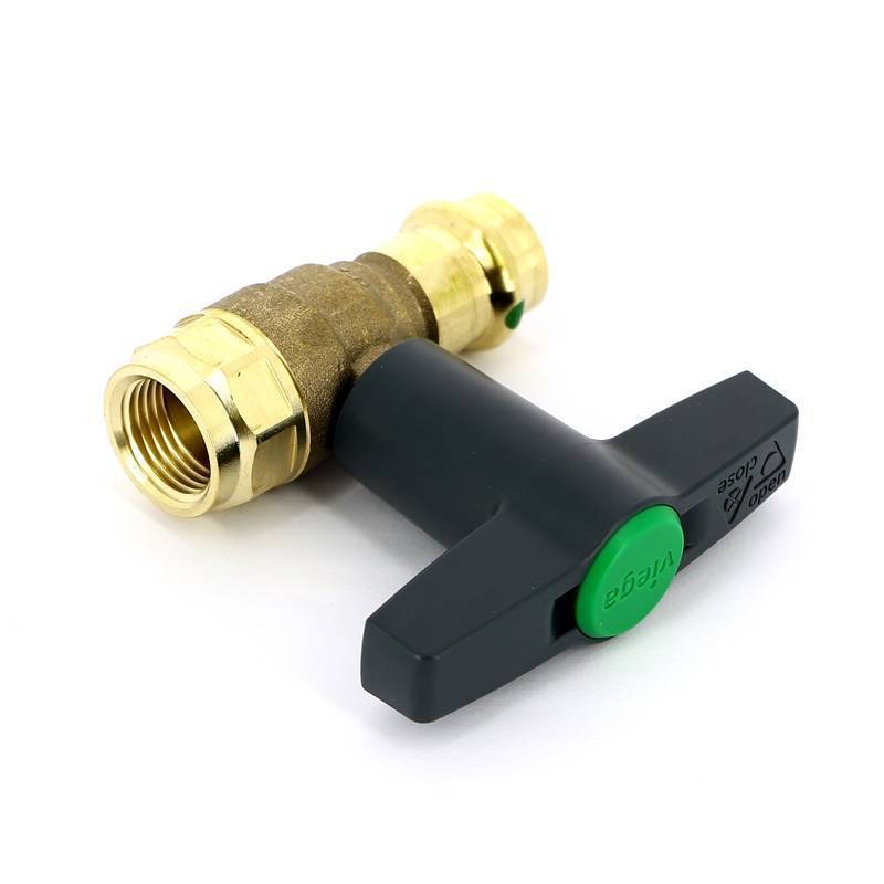 Кран шаровой Viega Easytop пресс 18 мм x 1/2 ВР бронза SC-Contur Т-образная ручка 746766