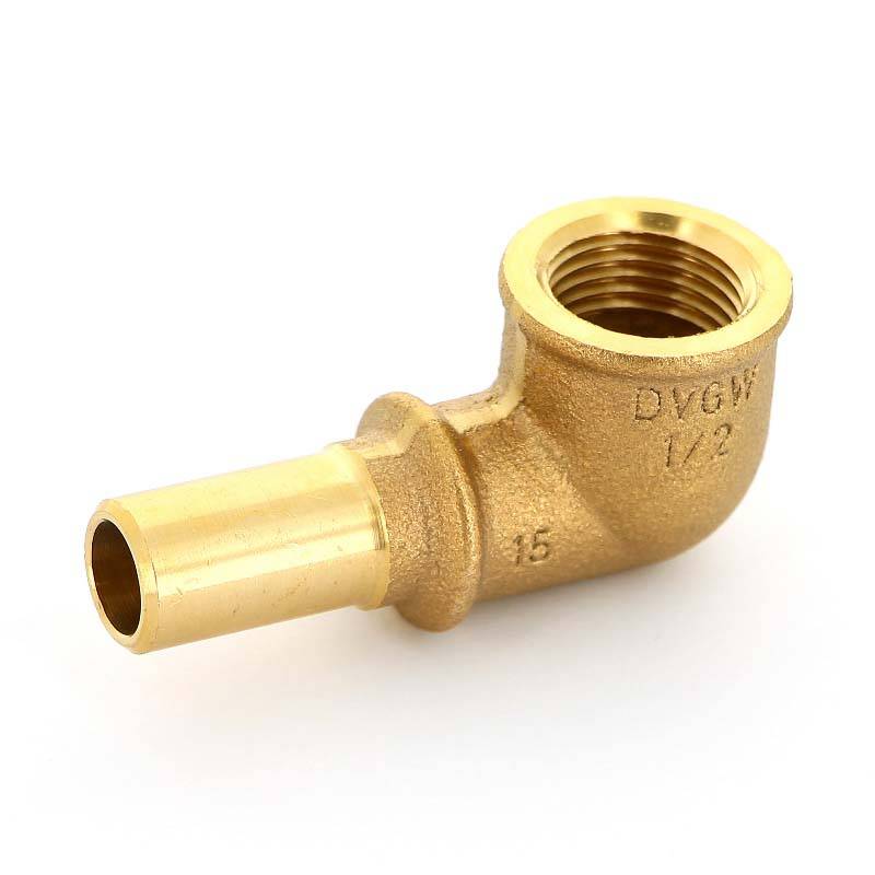 Угол-вставка 90° пресс Viega Sanpress 15 мм x 1/2 бронза 308001