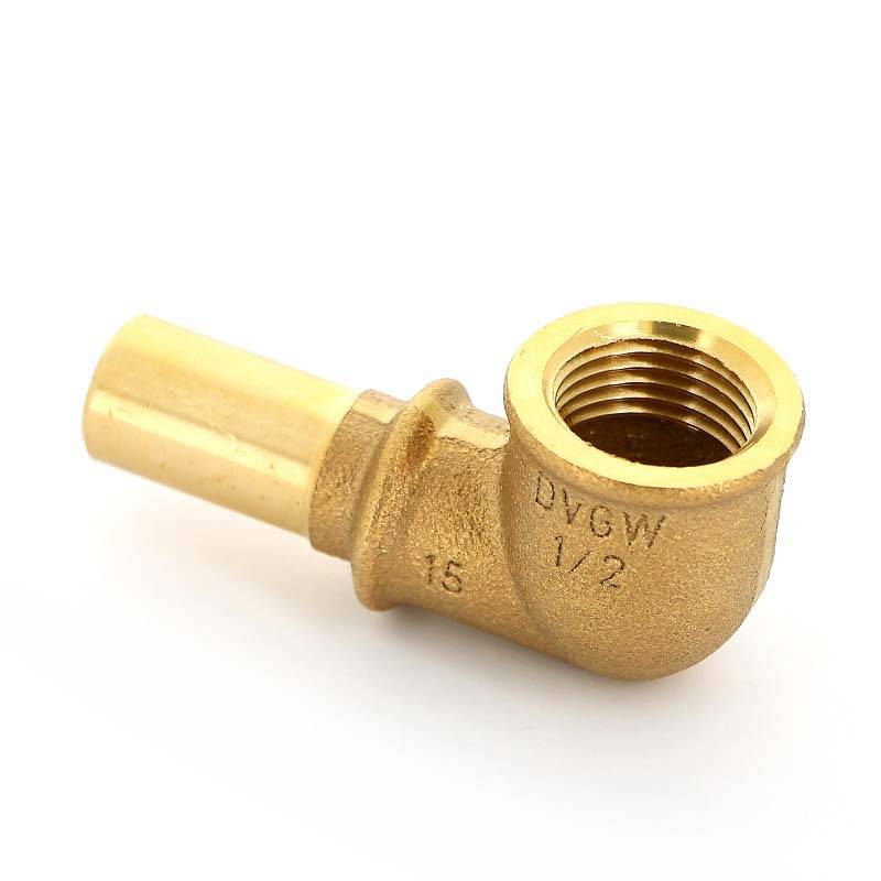 Угол-вставка 90° пресс Viega Sanpress 15 мм x 1/2 бронза 308001