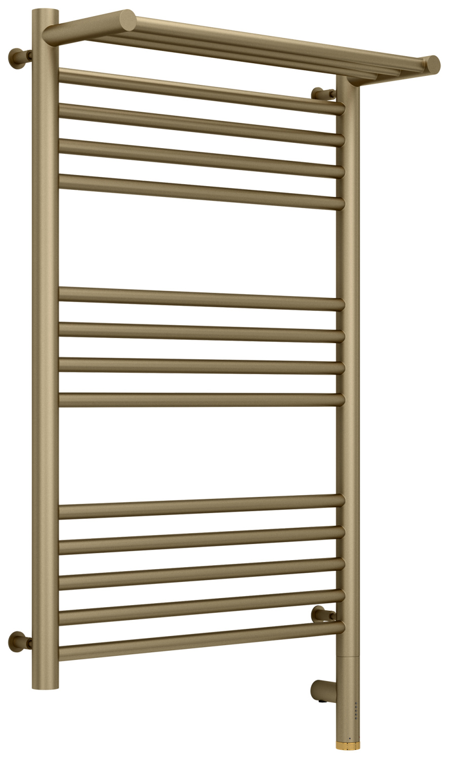 Полотенцесушитель электрический Сунержа Богема 3.0 с 1 полкой 532x924 мм правый золотой шелк матовый 32-5807-8050