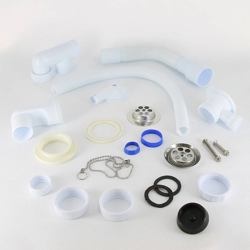 Слив-перелив для ванны Wirquin с регулируемым сифоном и гофрой 30718061