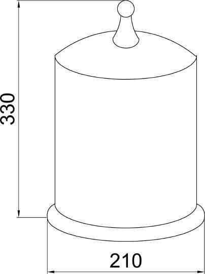 Ведро мусорное напольное Boheme Imperiale золото 10408
