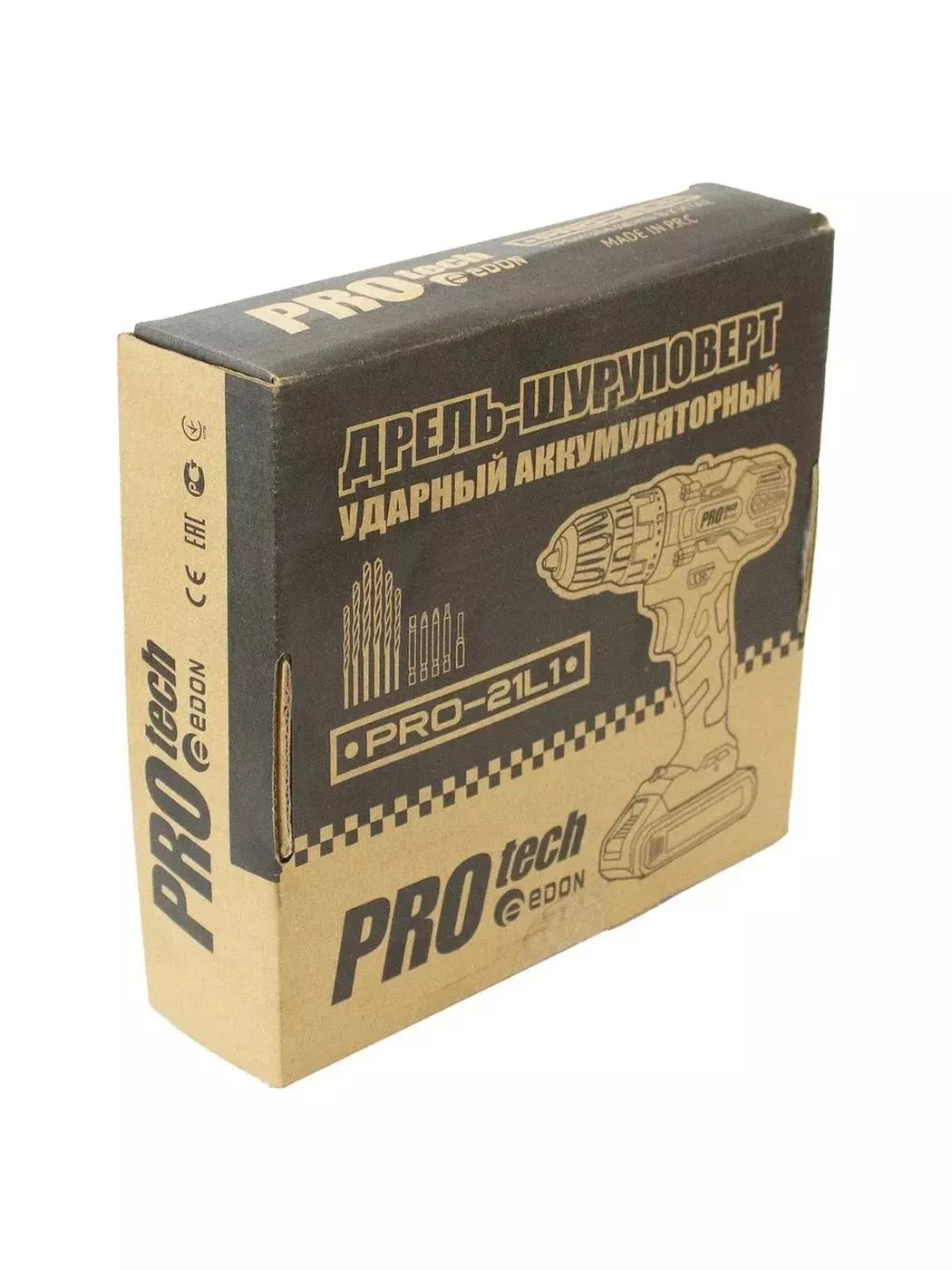 Дрель-шуруповерт аккумуляторная Edon PROtech PRO-21L1 21 В
