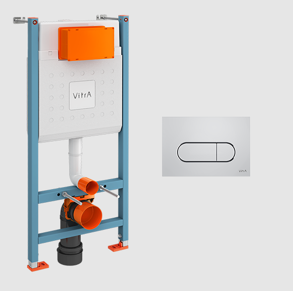 Инсталляция для унитаза Vitra Core 480х80х1110 мм с клавишей Root R 740-2280 хром глянцевый 8001873