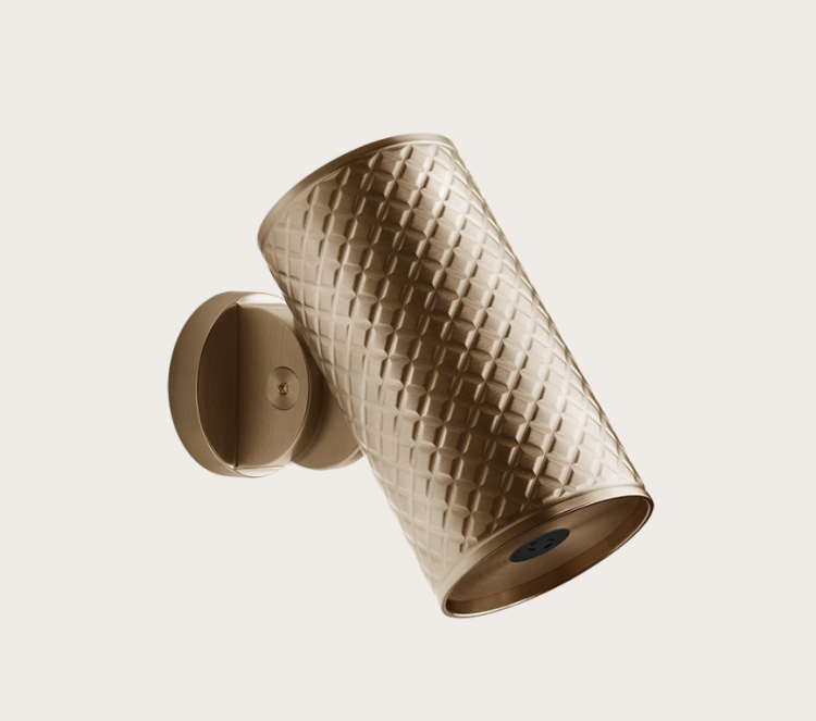 Верхний душ Gessi Spotwater поворотный 79x162 мм распыление Warm Bronze Brushed PVD 57215726