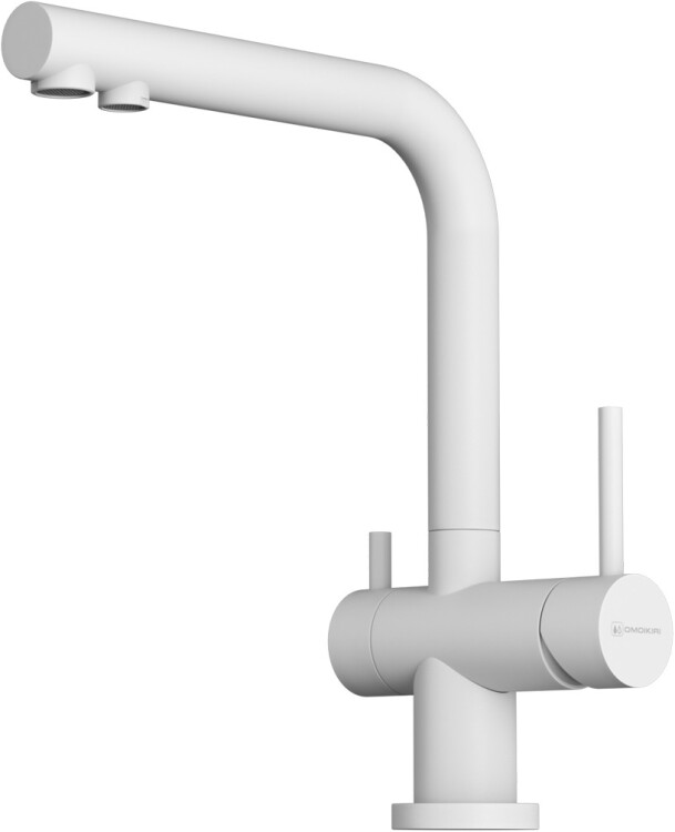 Смеситель для кухни OMOIKIRI Nagano-P под фильтр с вытяжным изливом белый 4974054