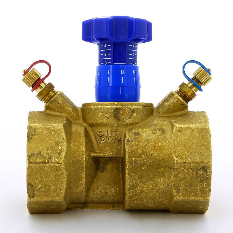 Клапан балансировочный ручной Cimberio CIM 787OT 2 ВВ с 2 ниппелями CIM 787OT 2