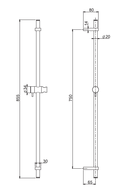 Штанга для душа Fima Carlo Frattini Sliding rail 855 мм брашированная янтарная бронза F21501ZS