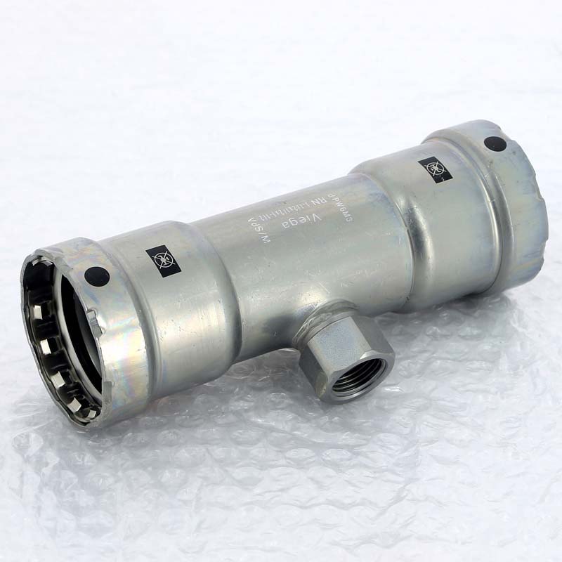 Тройник пресс Megapress Viega оцинкованная сталь 1 1/2х1/2х1 1/2 ВР 695217