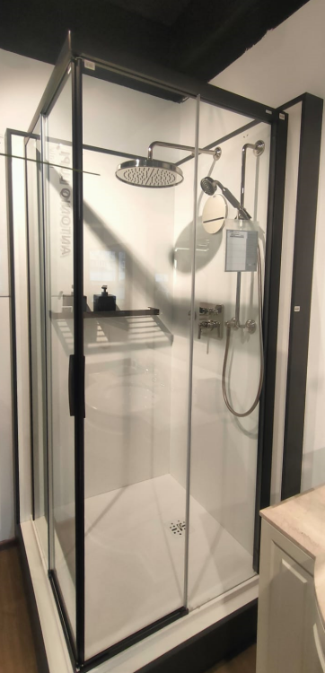 Душевое ограждение duka Natura 4000 900x2000 мм черный жемчуг AE2L900200BLPA10ACS/AE2R900200BLPA10ACS