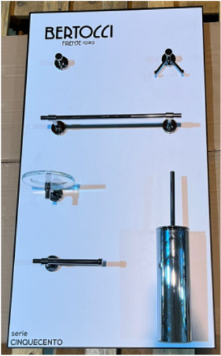 Панель экспозиционная Bertocci Cinquecento 500-900 мм с аксессуарами белый матовый 19300110110