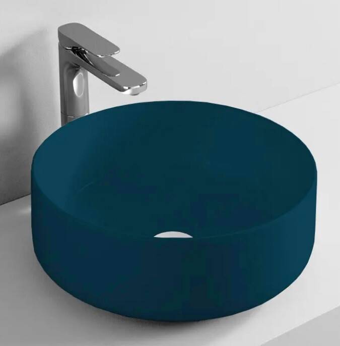 Раковина накладная Artceram Cognac 420x420x160 мм Green petrolio COL0014200