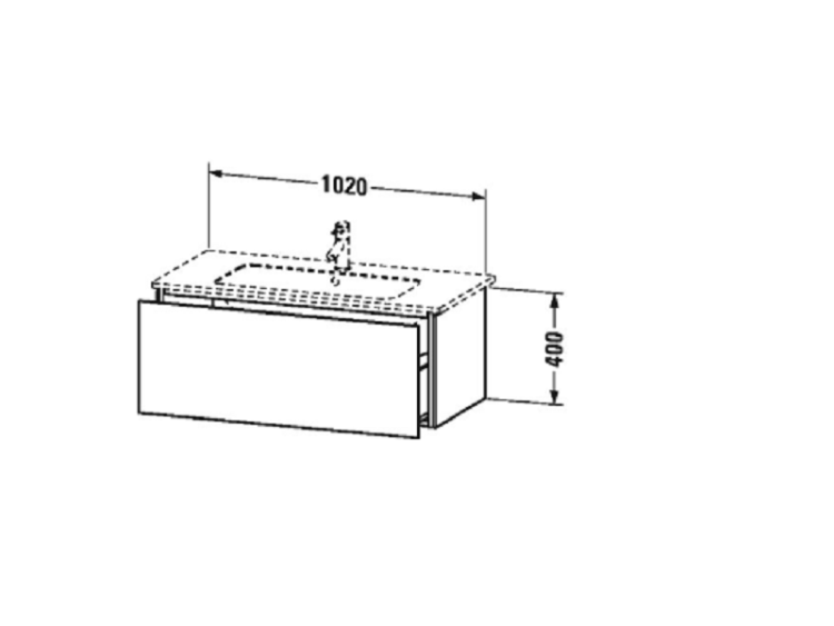 Тумба под раковину Duravit L-Cube 1020x481x400 мм подвесная орех брашированный LC614206969